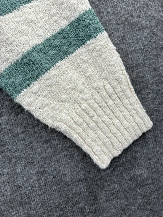 LL Bean Striped Cream 100% Cotton Sweater with Multi Color Stripes - Picture 4 of 4